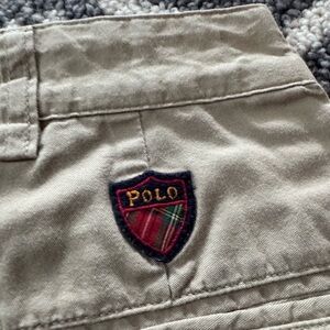 Polo by Ralph Lauren Mens Khaki Golf Shorts with Logo